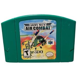 Army Men: Air Combat (Nintendo 64, 1997) N64 Green Game Cartridge